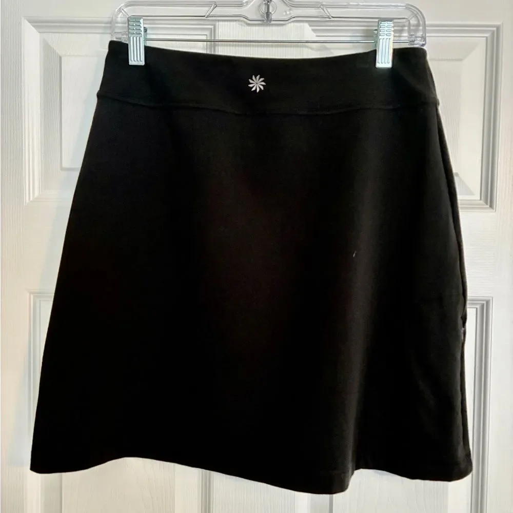 Athleta Skirt Women’s Small Tall Black Stretch A-Line Athleisure Activewear Golf - Picture 8 of 15